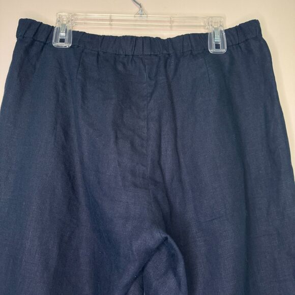 J. JILL love linen women's size medium M lagenlook lightweight cropped pants - Picture 3 of 8